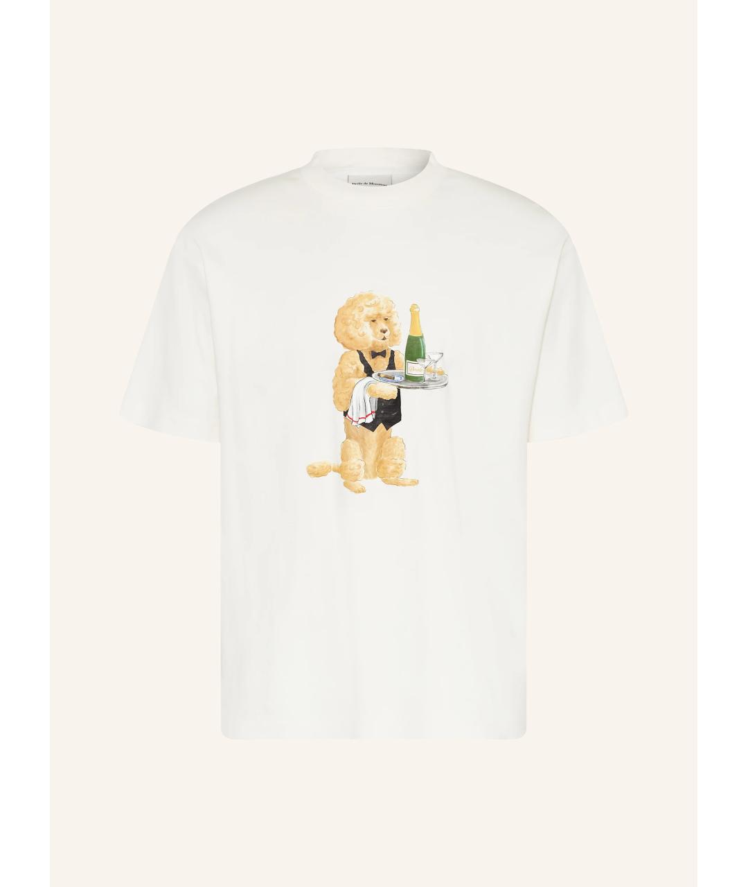 Drole de Monsieur Белая хлопковая футболка, фото 1