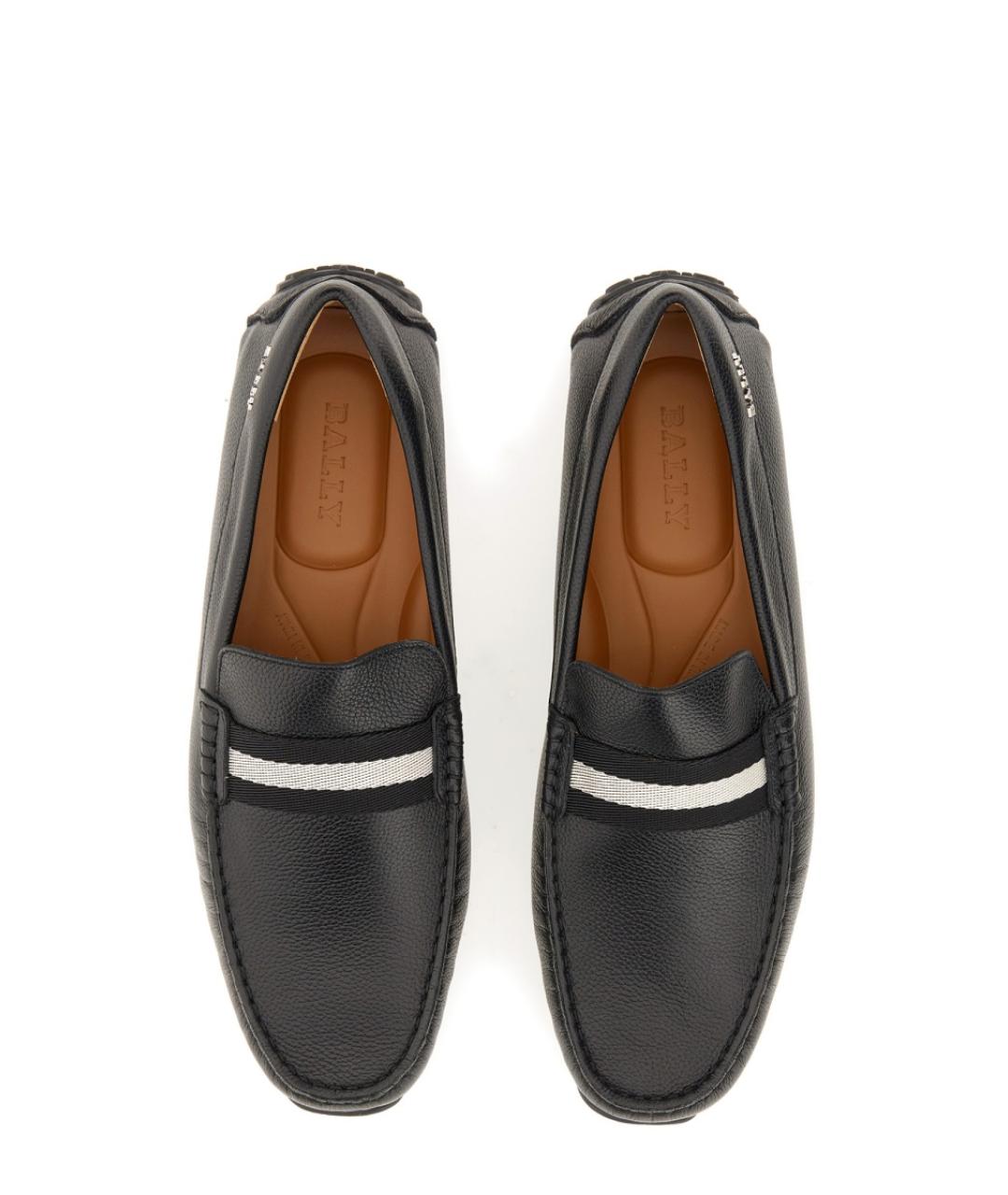 BALLY Черные кожаные мокасины, фото 2