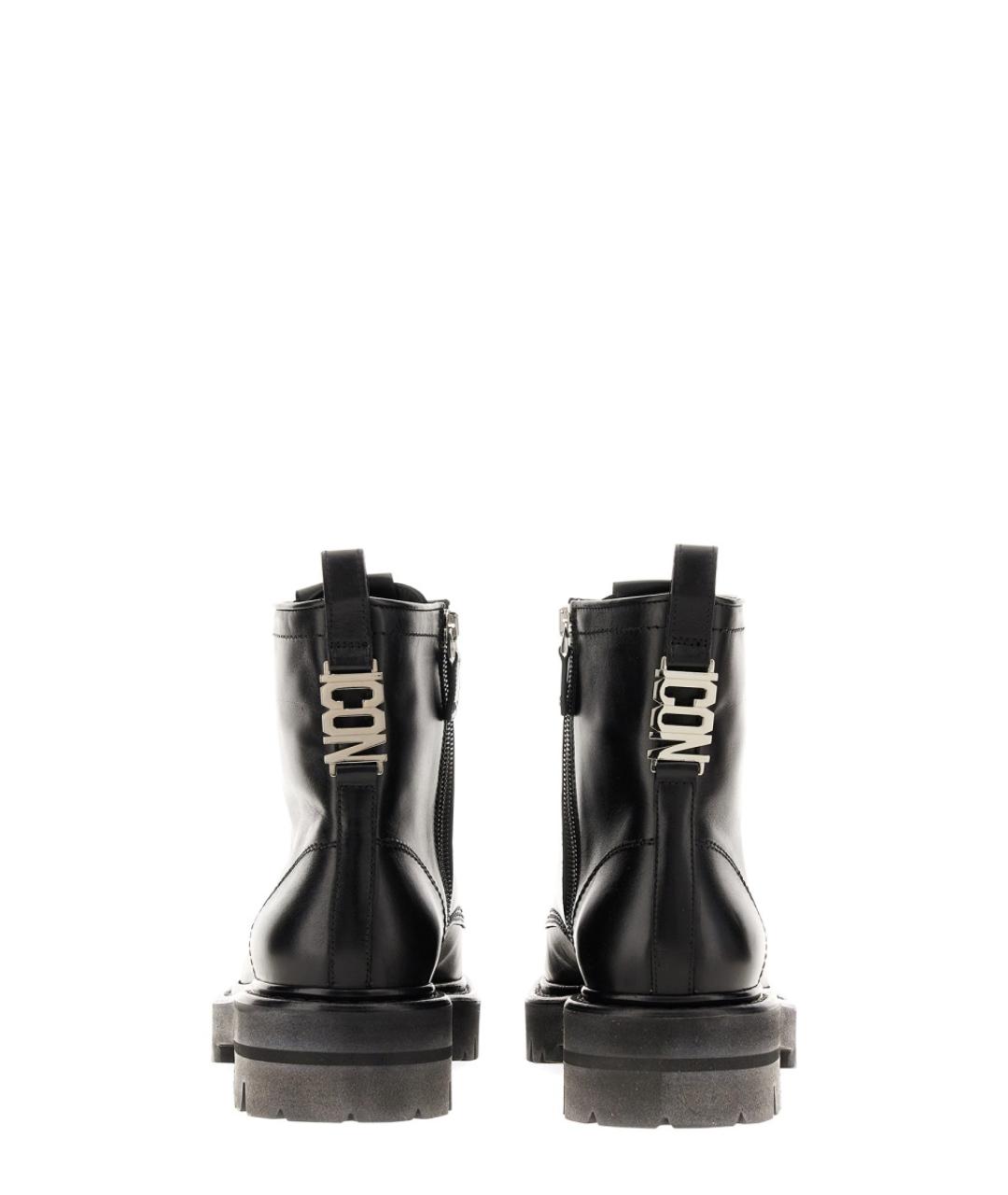 DSQUARED2 Черные кожаные ботинки, фото 2