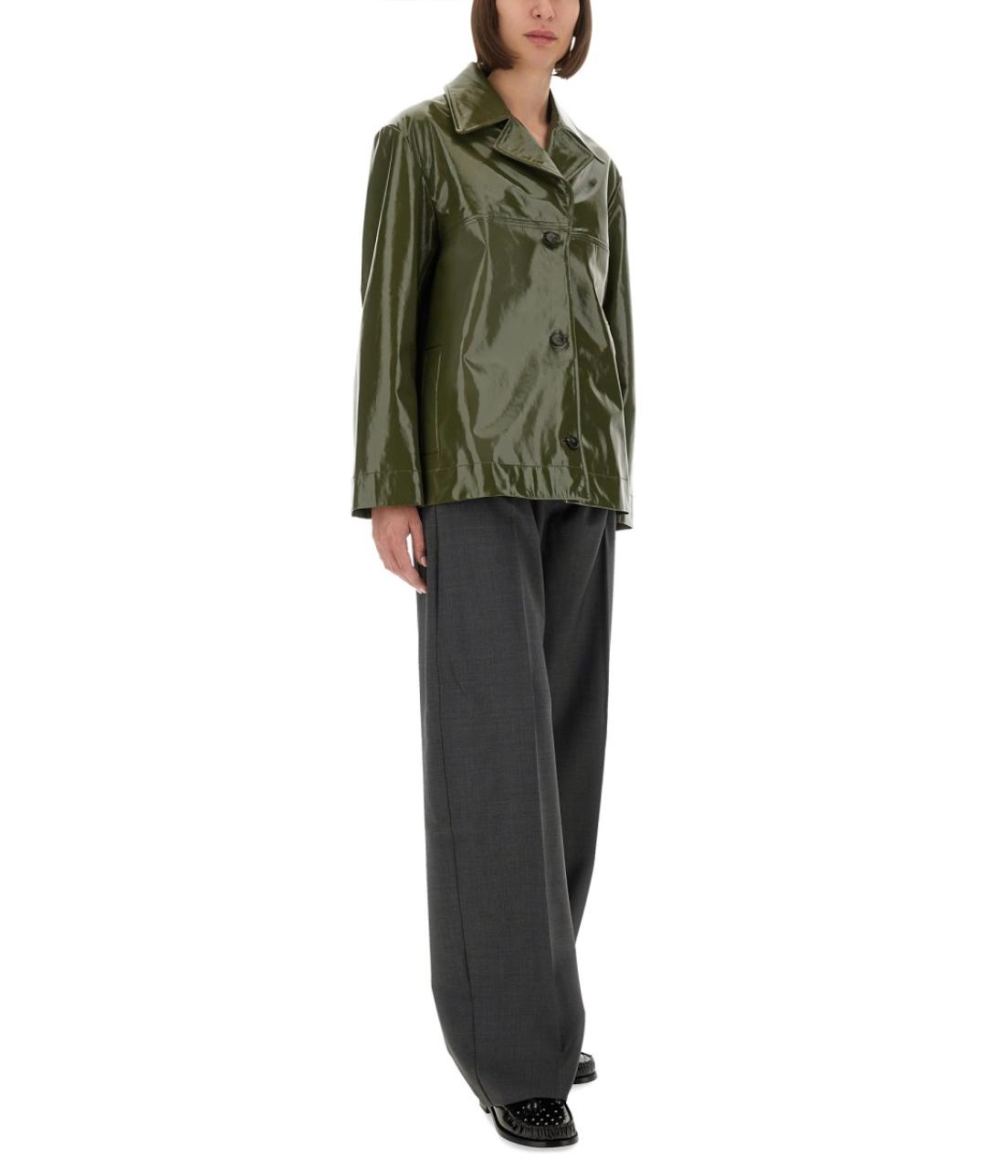 PS BY PAUL SMITH Зеленый кожаный жакет/пиджак, фото 3