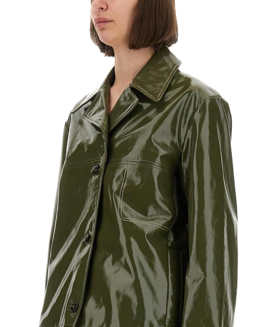 PS BY PAUL SMITH Зеленый кожаный жакет/пиджак, фото 5