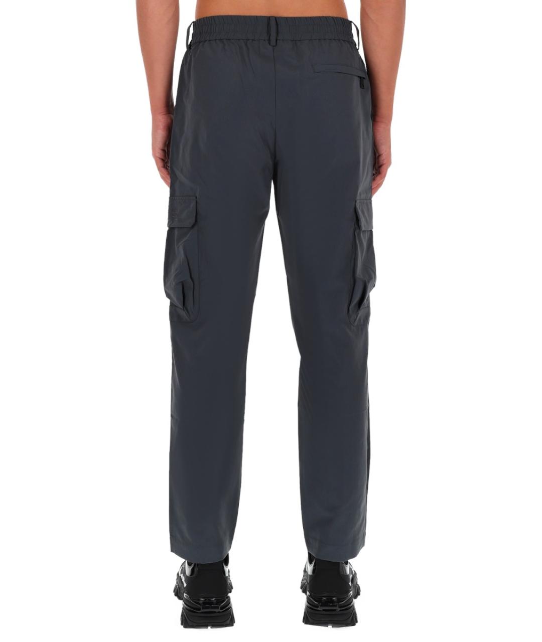 VERSACE JEANS COUTURE Серые полиэстеровые повседневные брюки, фото 4