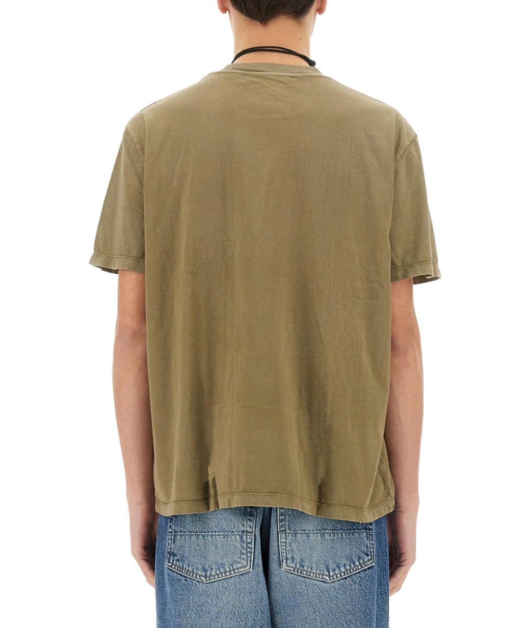 OUR LEGACY Зеленая хлопковая футболка, фото 3