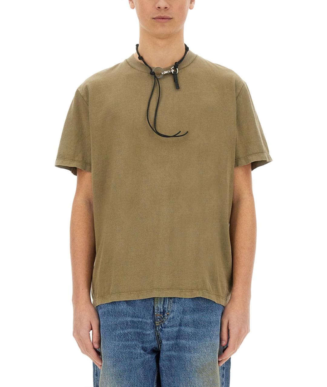 OUR LEGACY Зеленая хлопковая футболка, фото 5