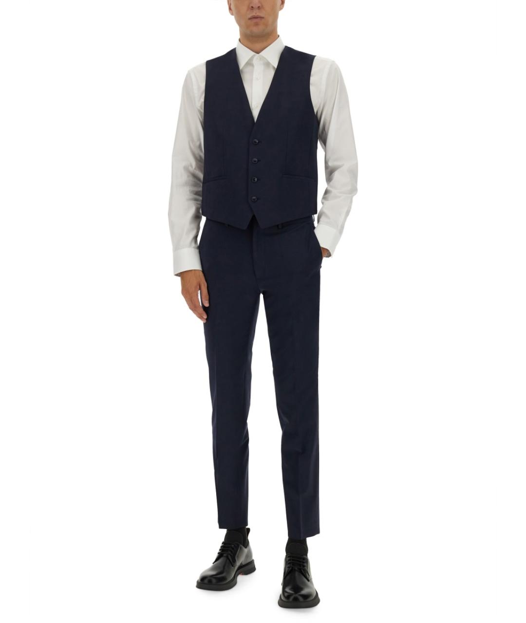 HUGO Синий шерстяной жилет, фото 2