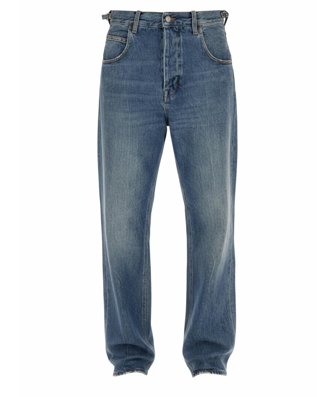 HAIKURE Синие хлопковые прямые джинсы, фото 1