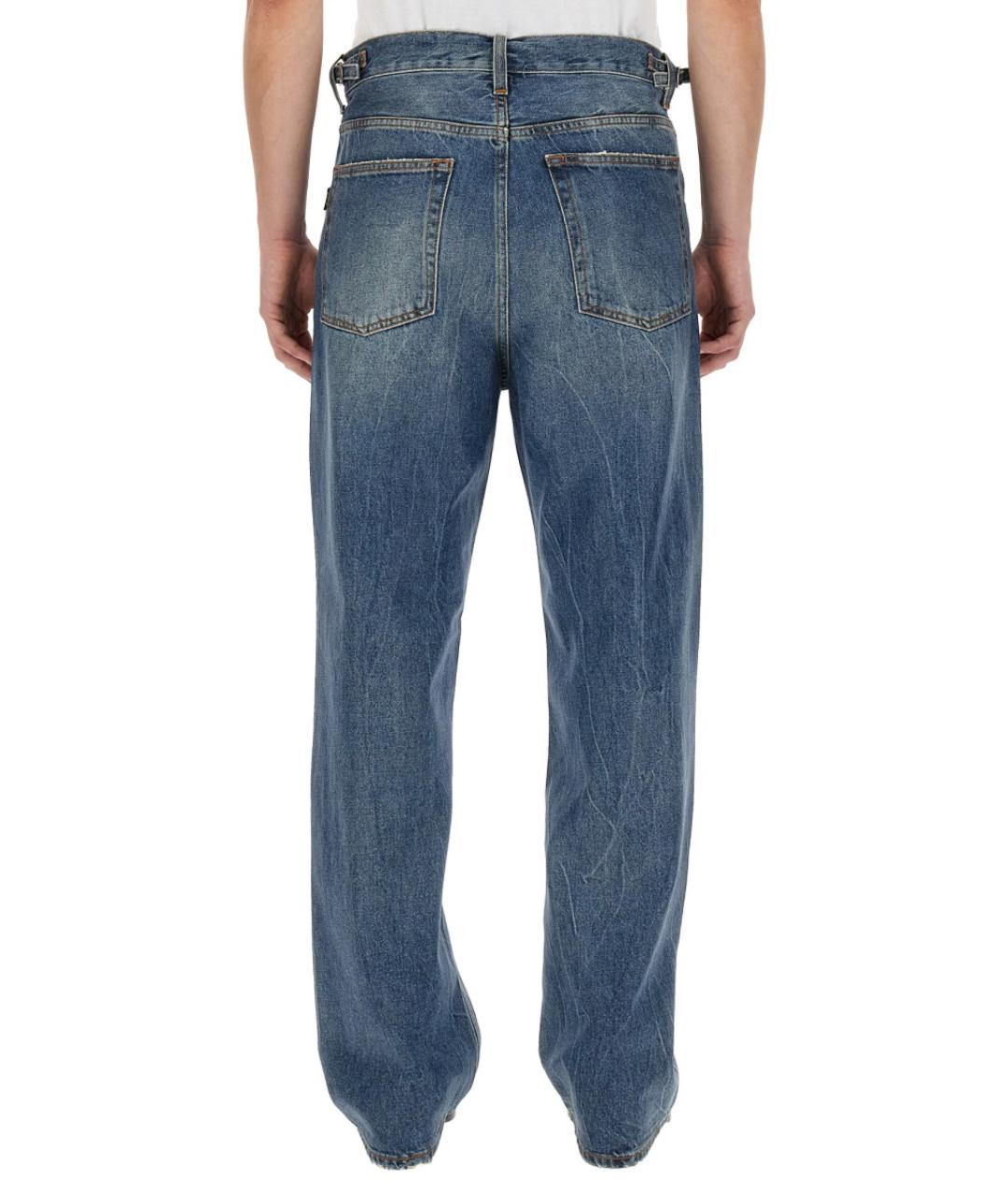 HAIKURE Синие хлопковые прямые джинсы, фото 2