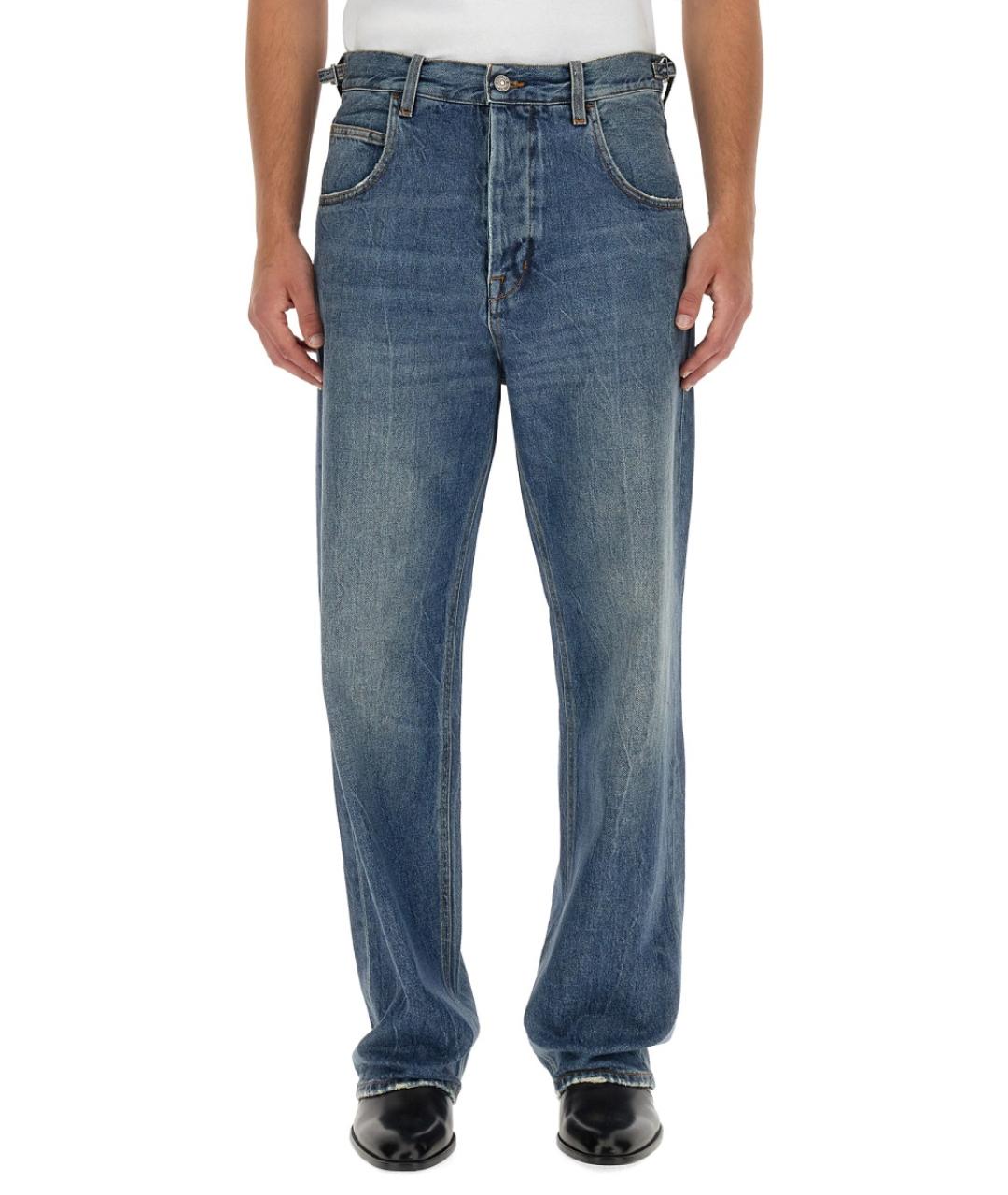 HAIKURE Синие хлопковые прямые джинсы, фото 5