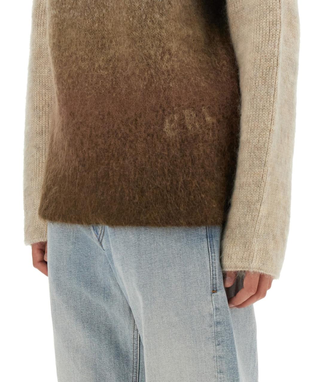 ERL Коричневый шерстяной джемпер / свитер, фото 4