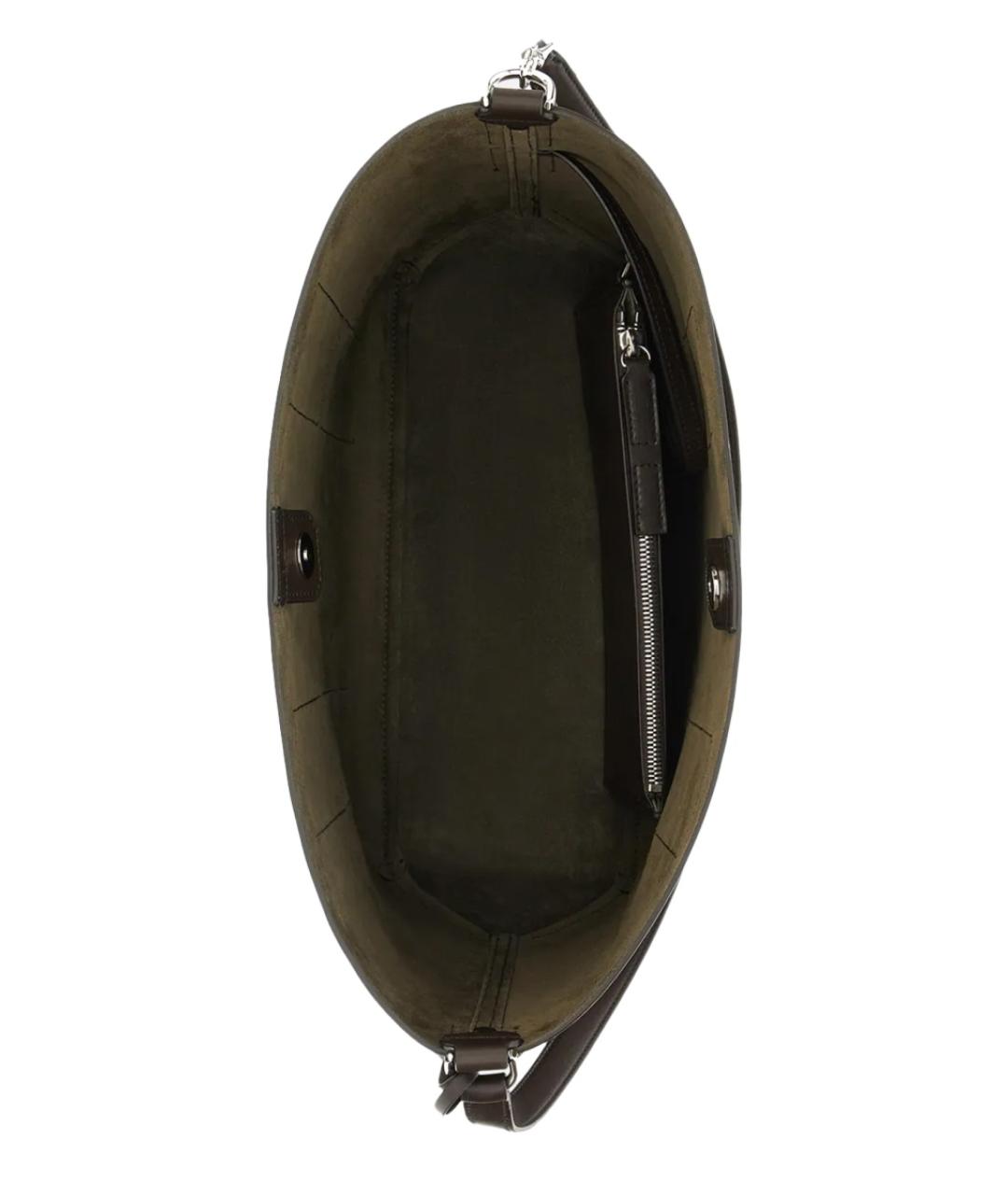 HOGAN Коричневая кожаная сумка через плечо, фото 5