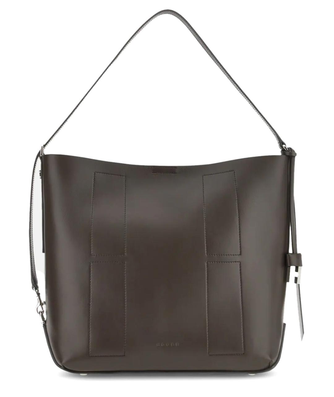 HOGAN Коричневая кожаная сумка через плечо, фото 1