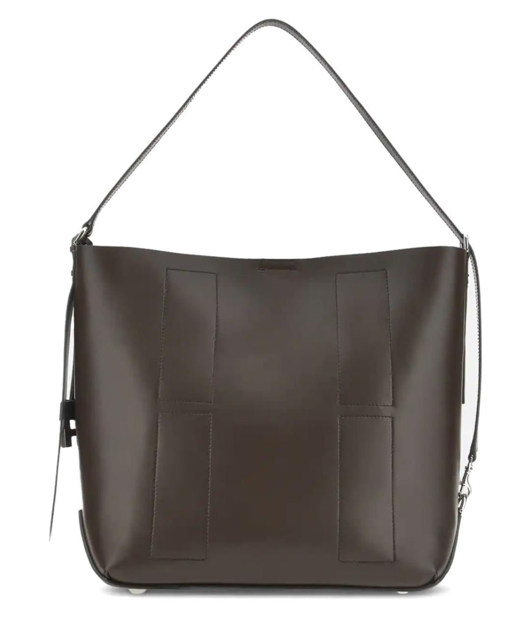 HOGAN Коричневая кожаная сумка через плечо, фото 2