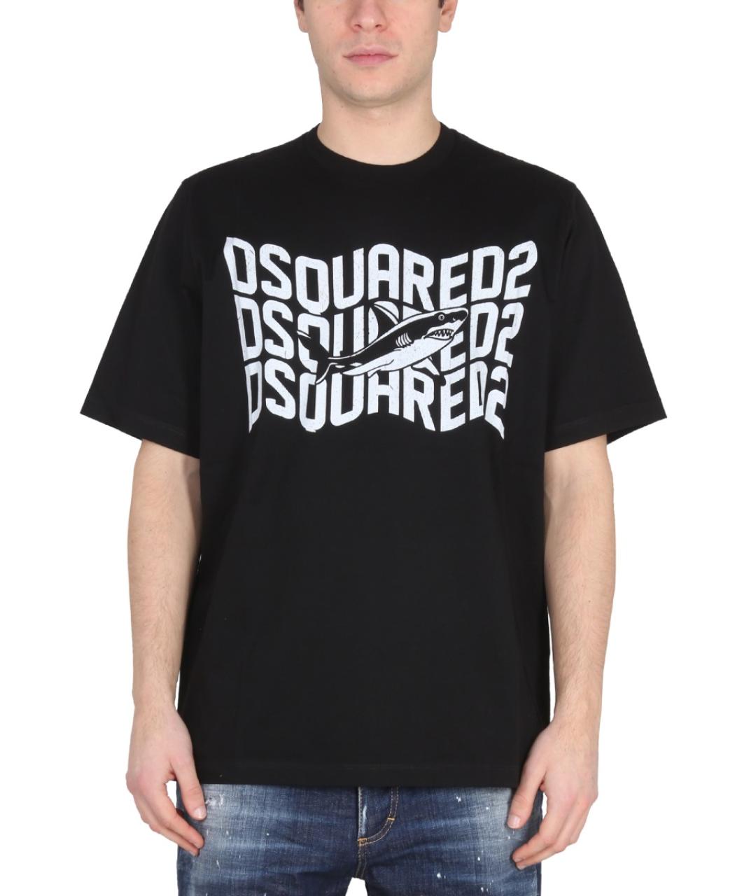 DSQUARED2 Черная хлопковая футболка, фото 5