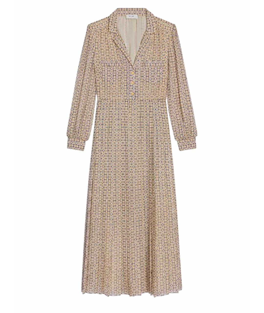 CELINE Мульти шелковое повседневное платье, фото 1