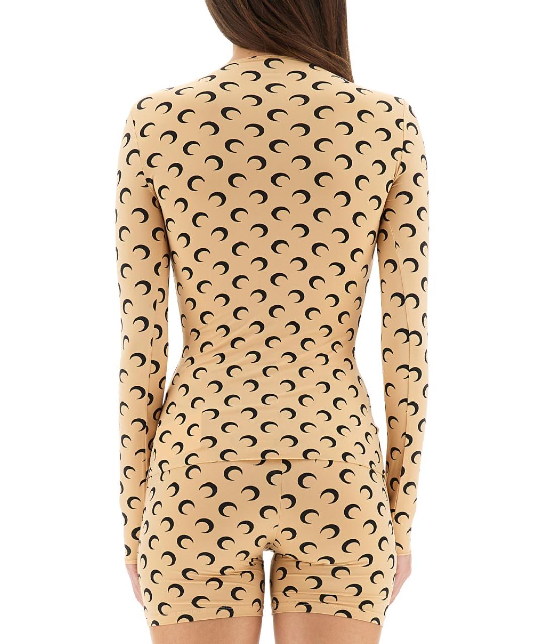 MARINE SERRE Бежевая полиамидовая водолазка, фото 3