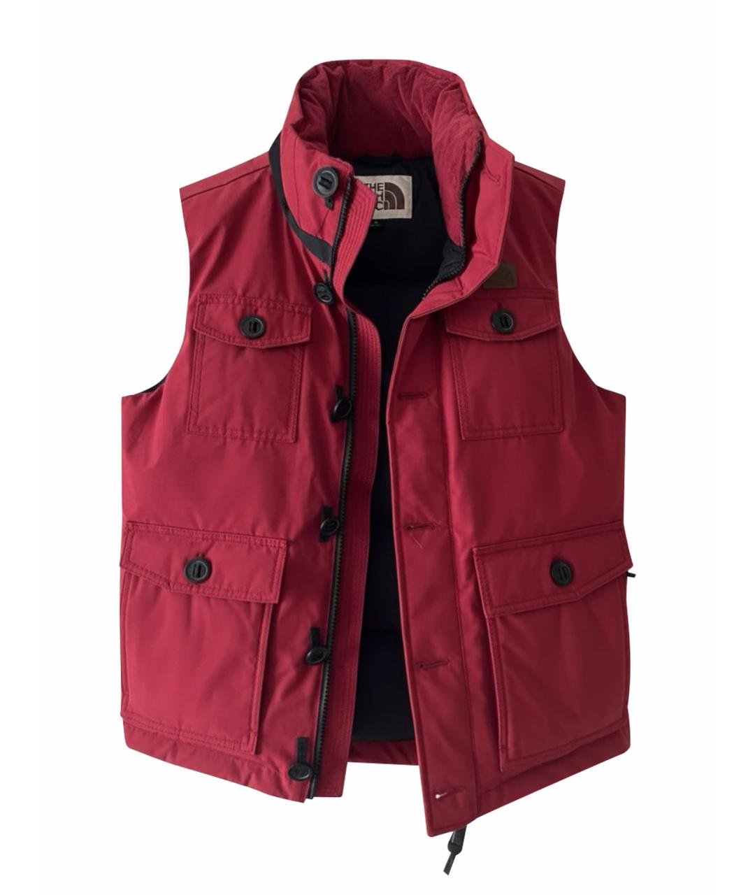 THE NORTH FACE Бордовый хлопковый жилет, фото 1