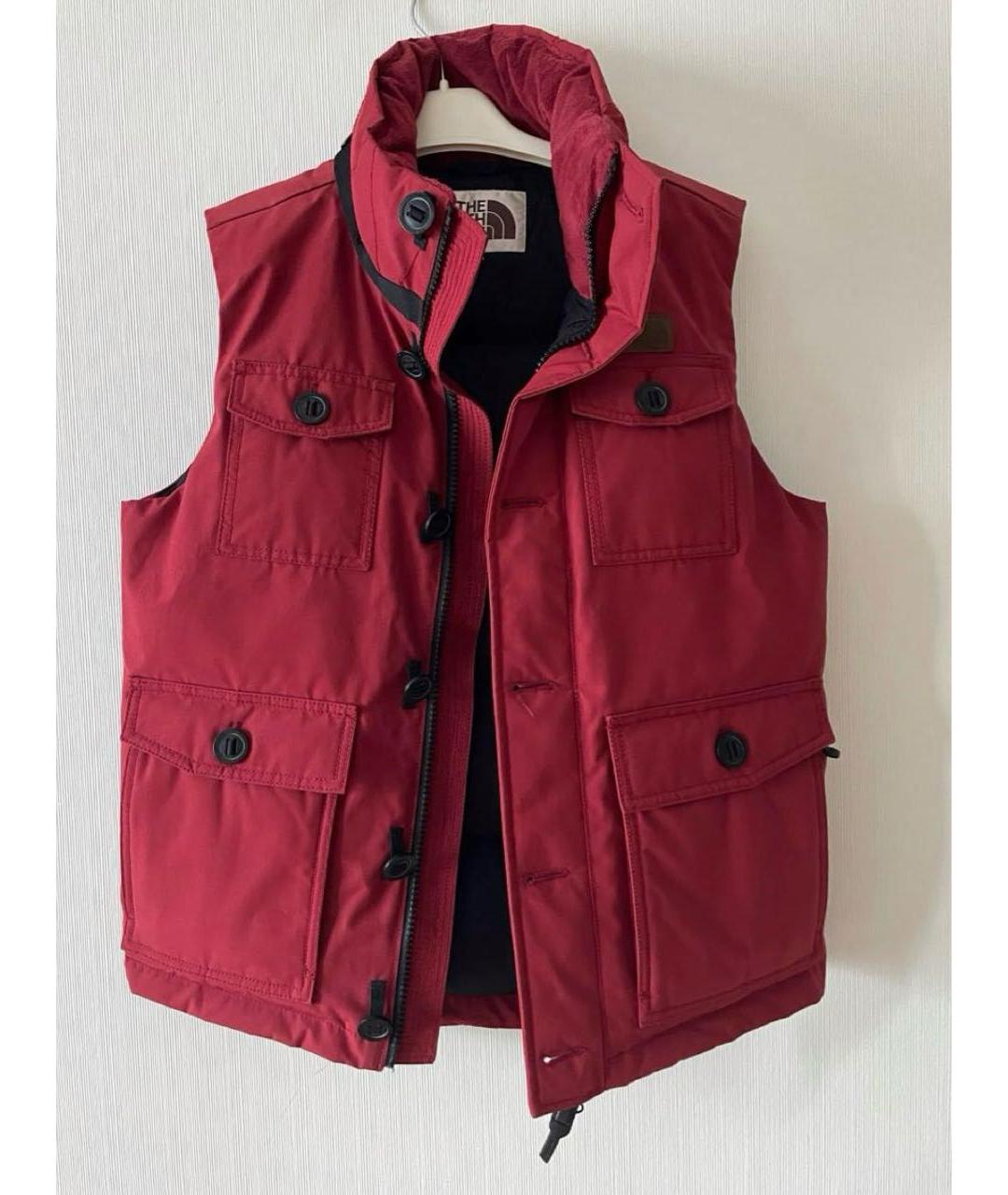 THE NORTH FACE Бордовый хлопковый жилет, фото 7