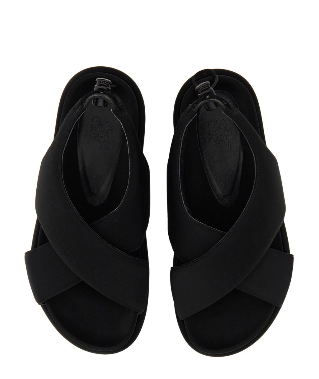 GIABORGHINI Черные синтетические сандалии, фото 2