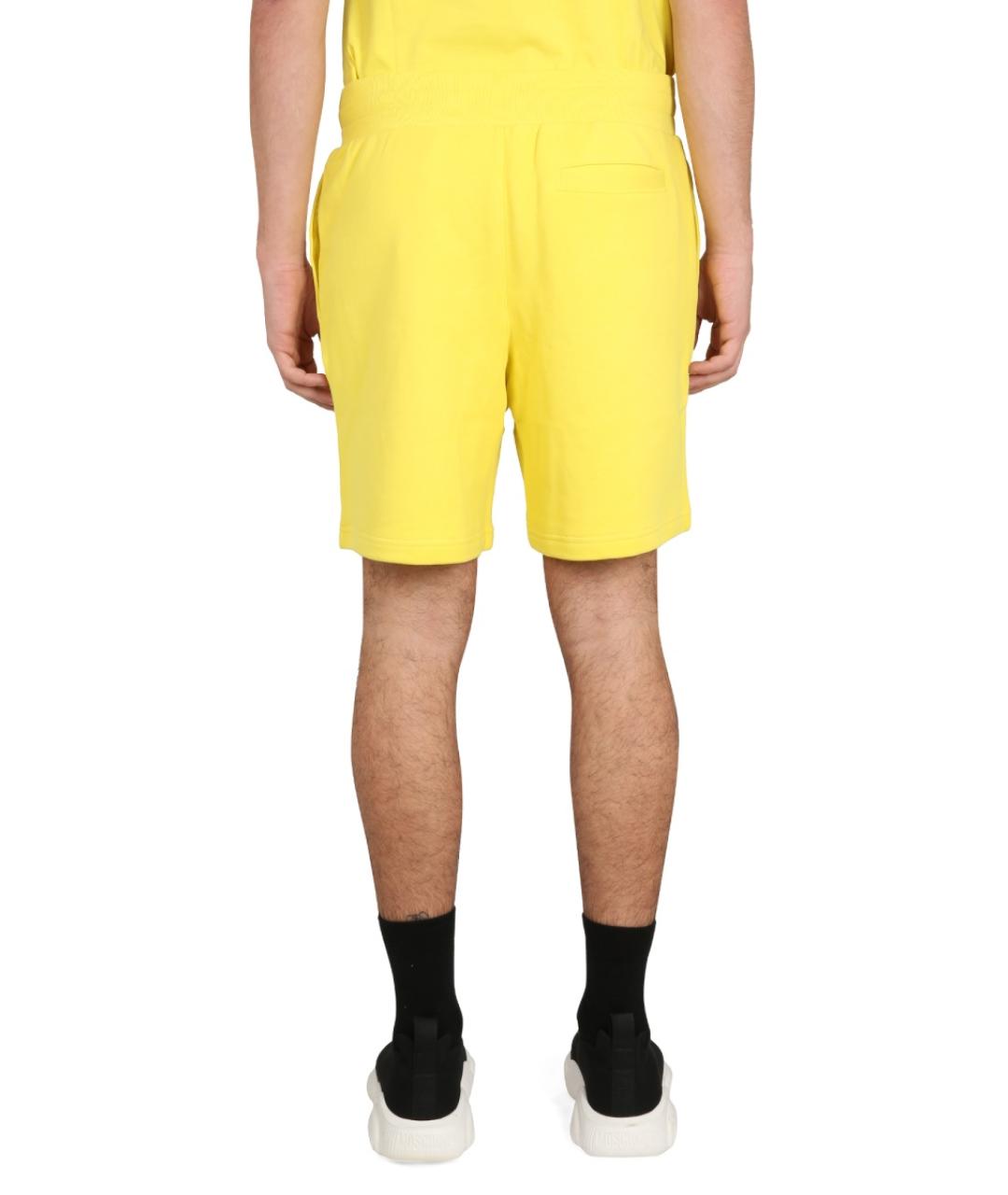 MOSCHINO Желтые хлопковые шорты, фото 4