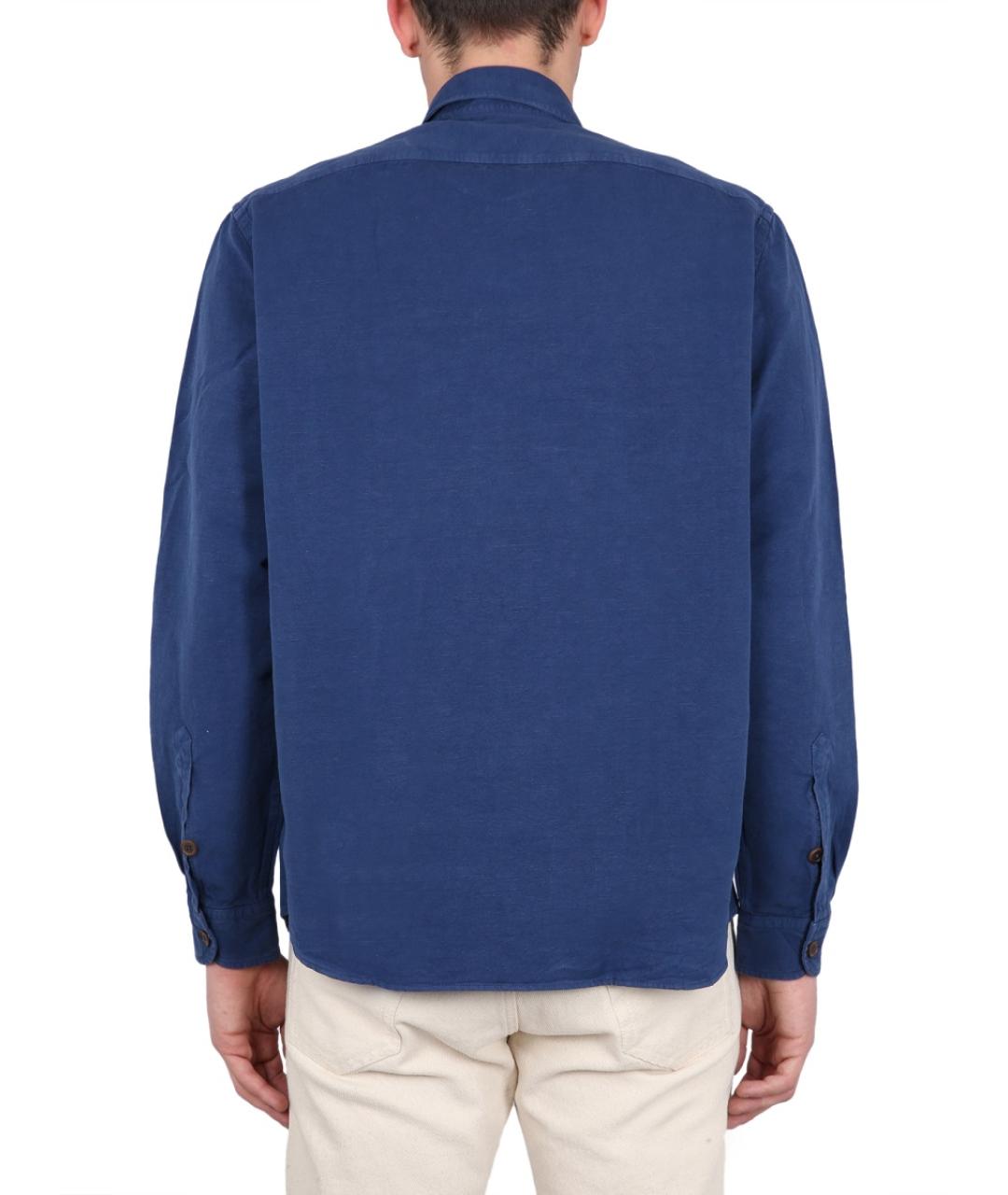 FAY Синяя хлопковая кэжуал рубашка, фото 3