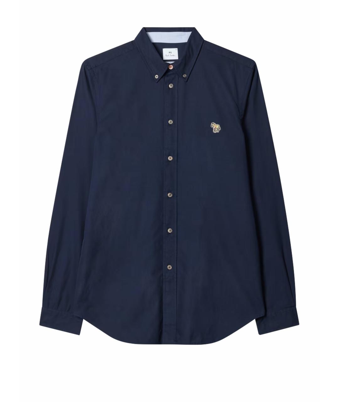 PS BY PAUL SMITH Синяя хлопковая кэжуал рубашка, фото 1