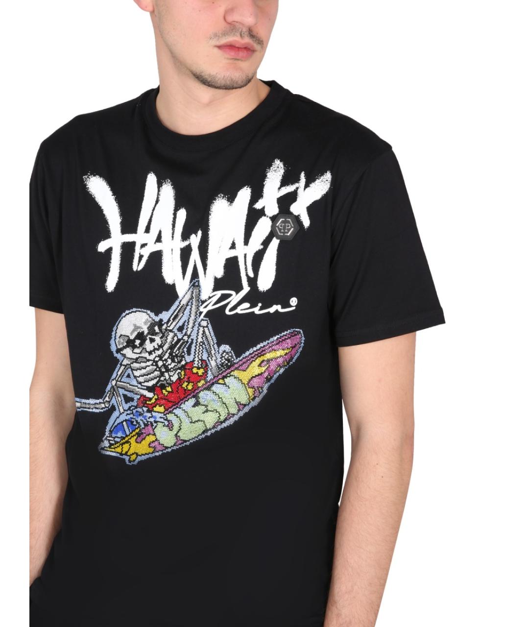 PHILIPP PLEIN Черная хлопковая футболка, фото 4
