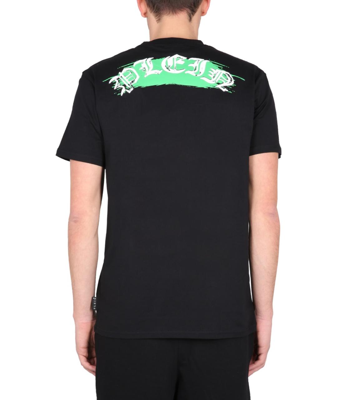 PHILIPP PLEIN Черная хлопковая футболка, фото 3