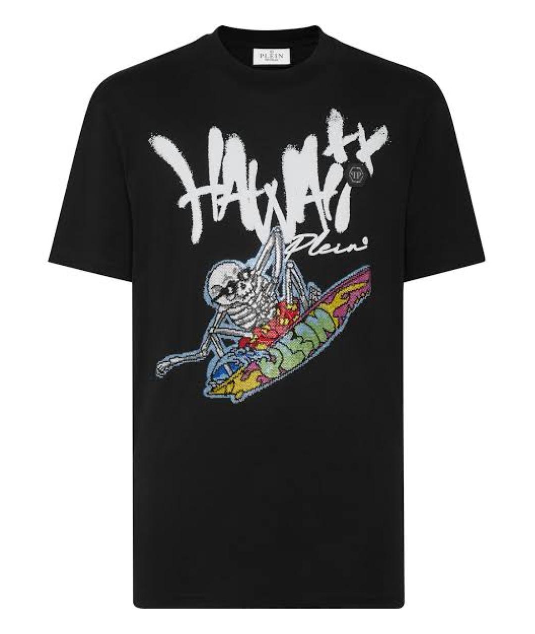 PHILIPP PLEIN Черная хлопковая футболка, фото 1