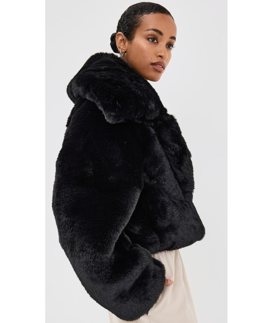 ACNE STUDIOS Черная меховая шуба, фото 8