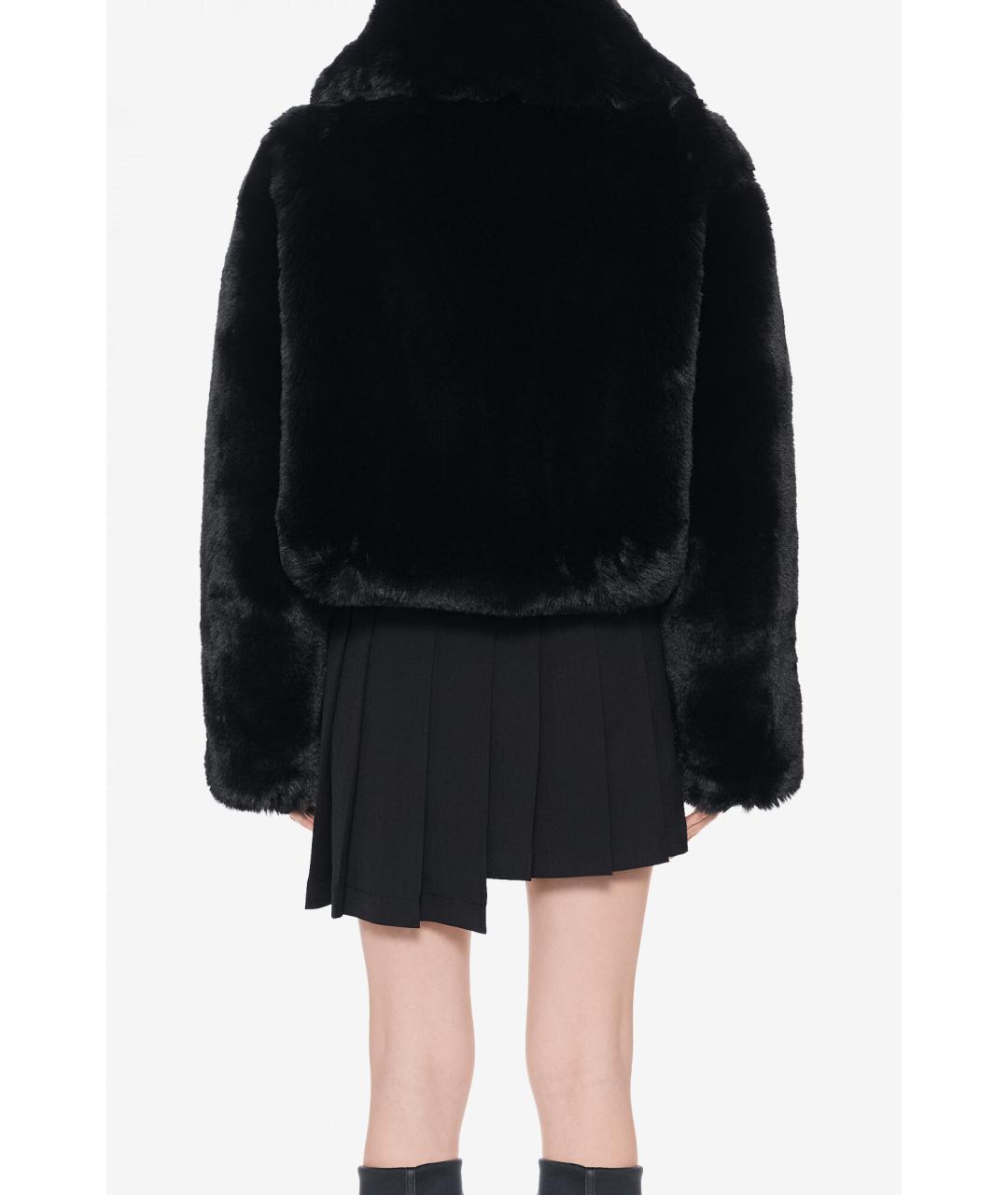 ACNE STUDIOS Черная меховая шуба, фото 3