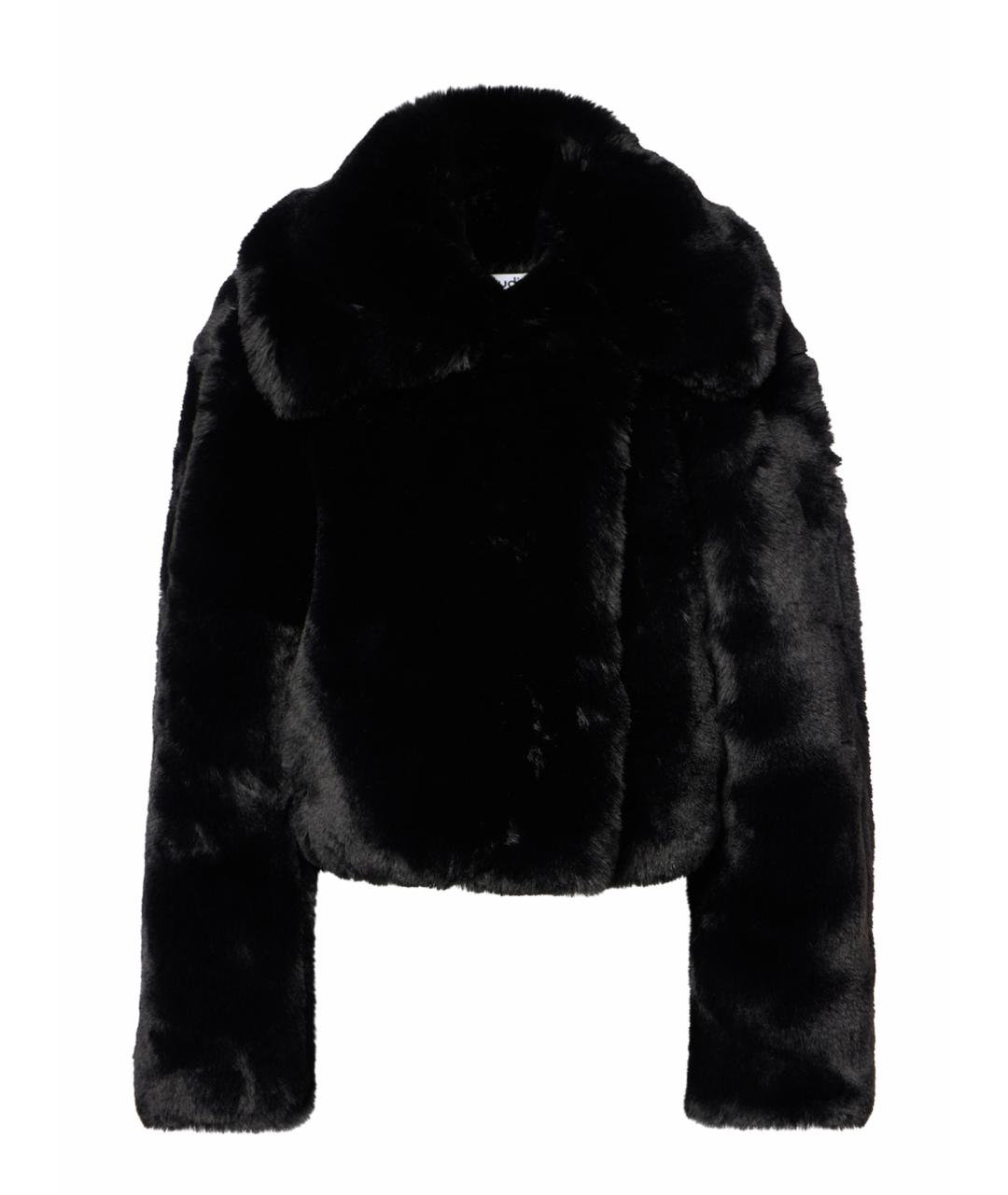 ACNE STUDIOS Черная меховая шуба, фото 1