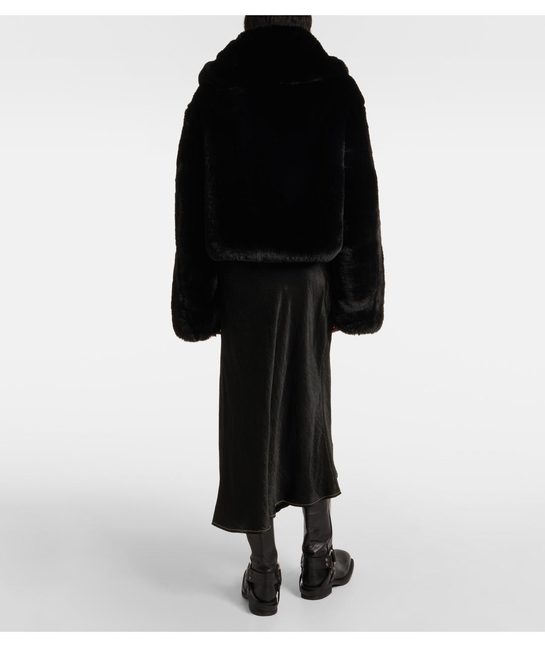 ACNE STUDIOS Черная меховая шуба, фото 6