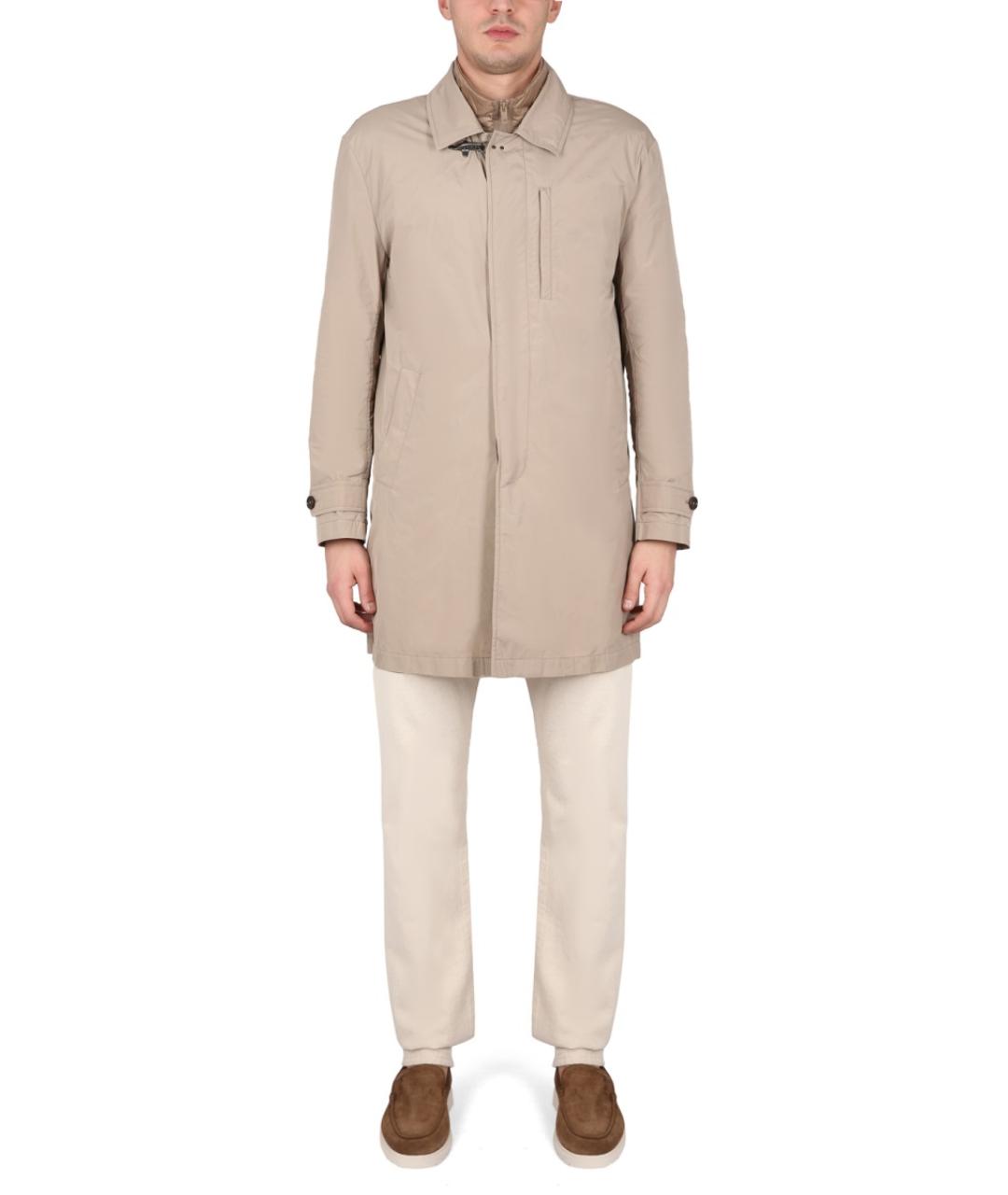 FAY Коричневый полиамидовый тренч / плащ, фото 5