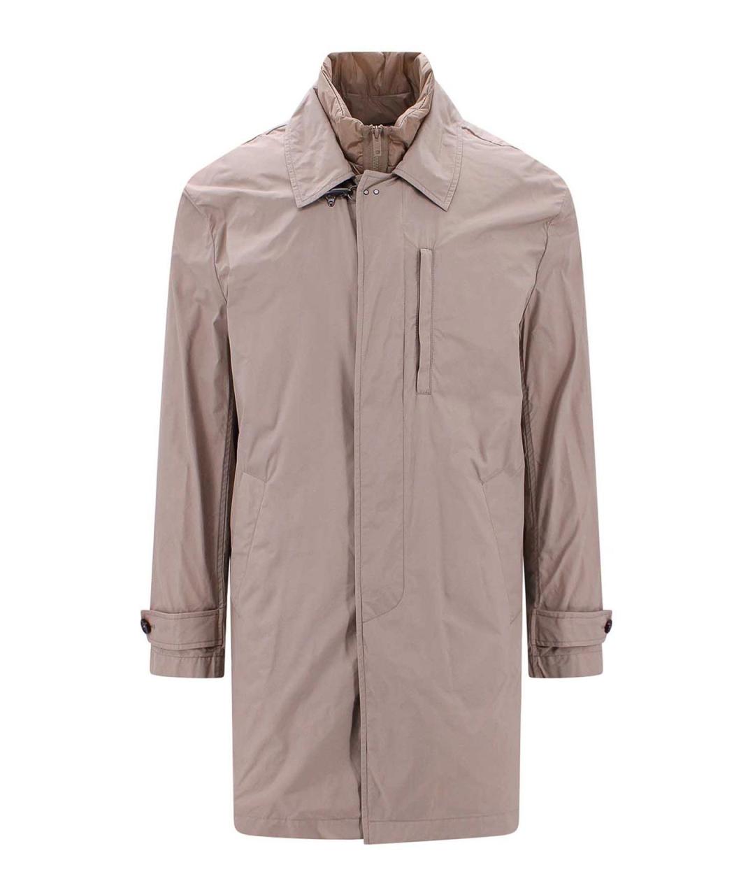 FAY Коричневый полиамидовый тренч / плащ, фото 1