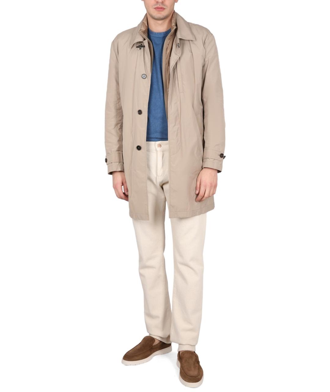 FAY Коричневый полиамидовый тренч / плащ, фото 2