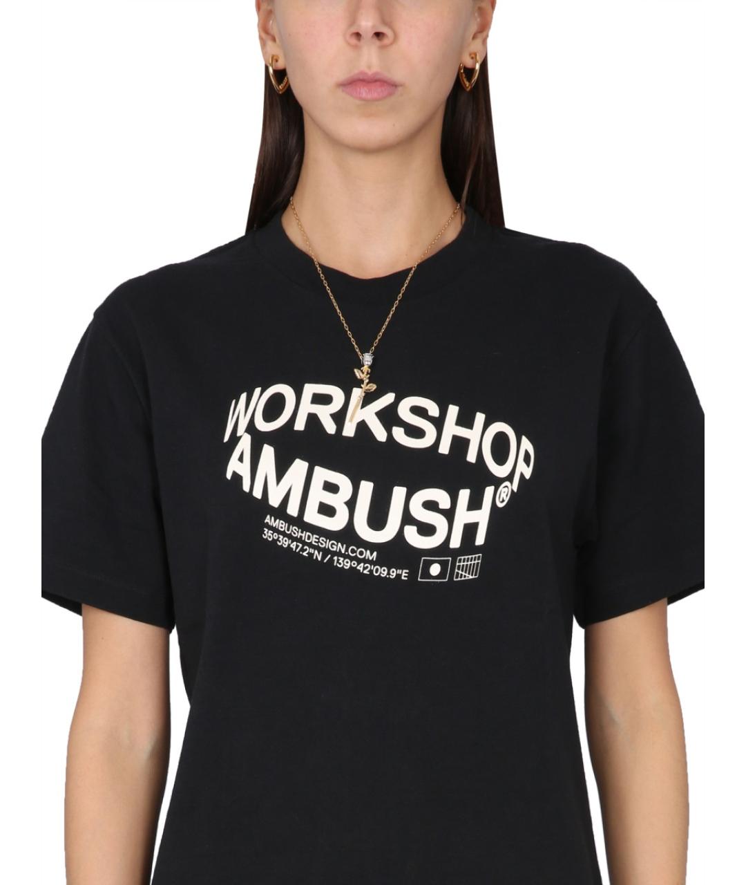 AMBUSH Черная хлопковая футболка, фото 5