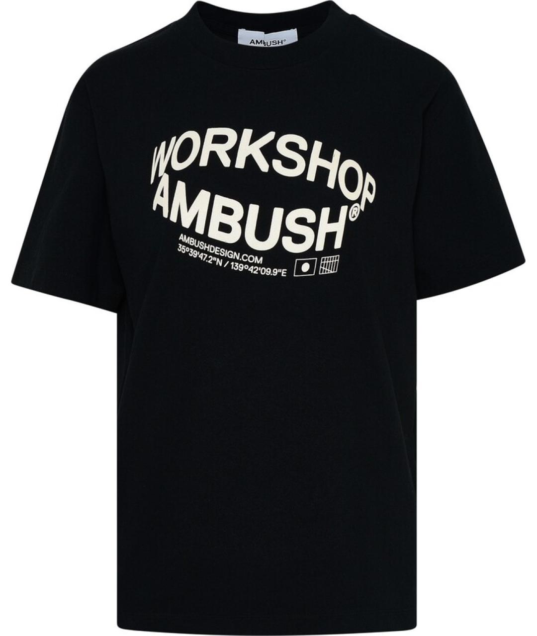 AMBUSH Черная хлопковая футболка, фото 1