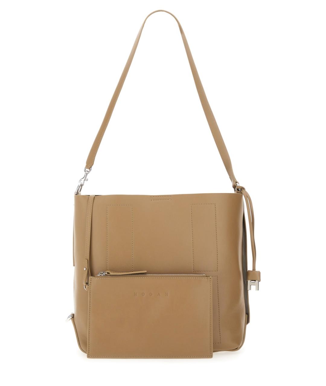 HOGAN Коричневая кожаная сумка через плечо, фото 4