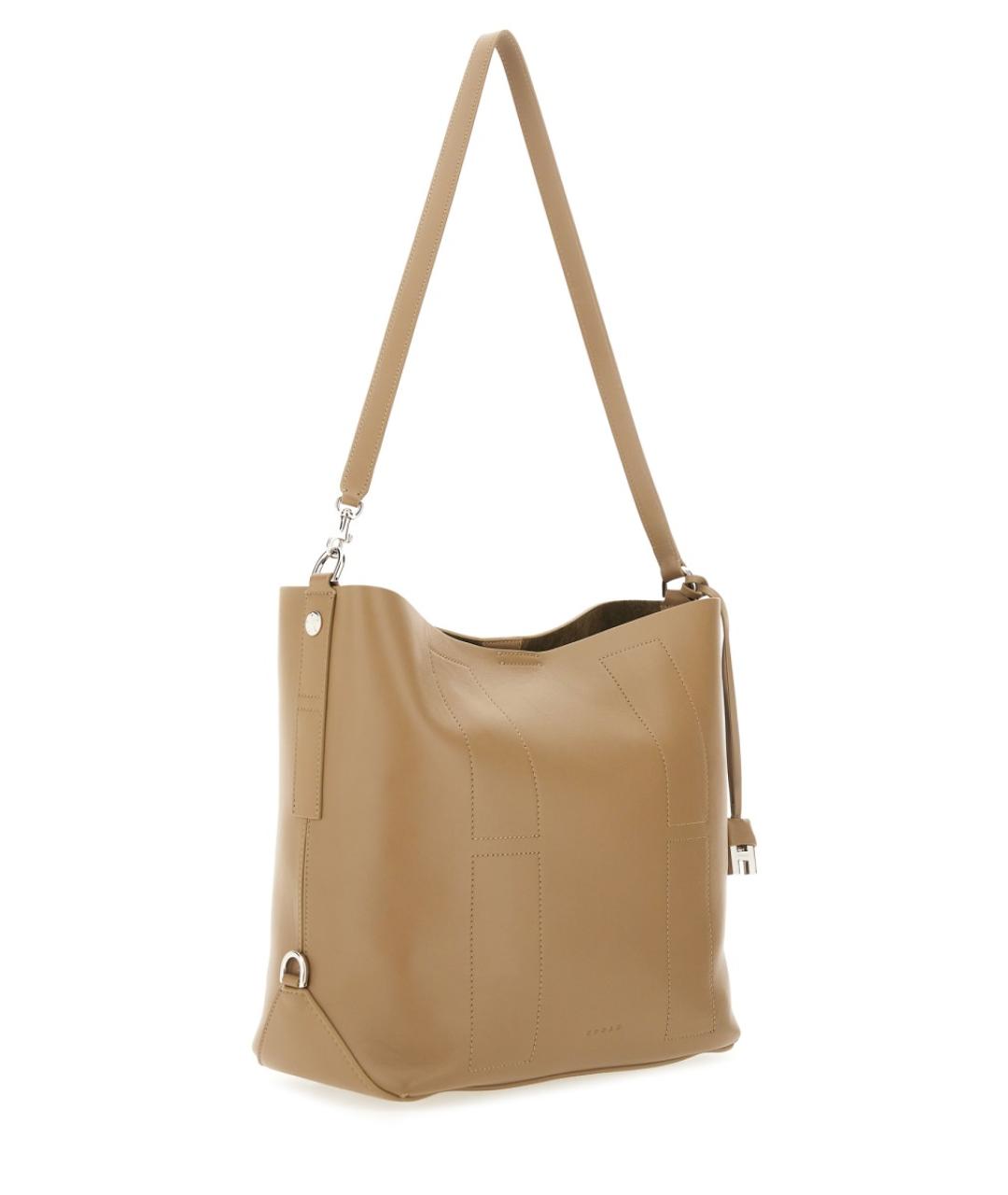 HOGAN Коричневая кожаная сумка через плечо, фото 3