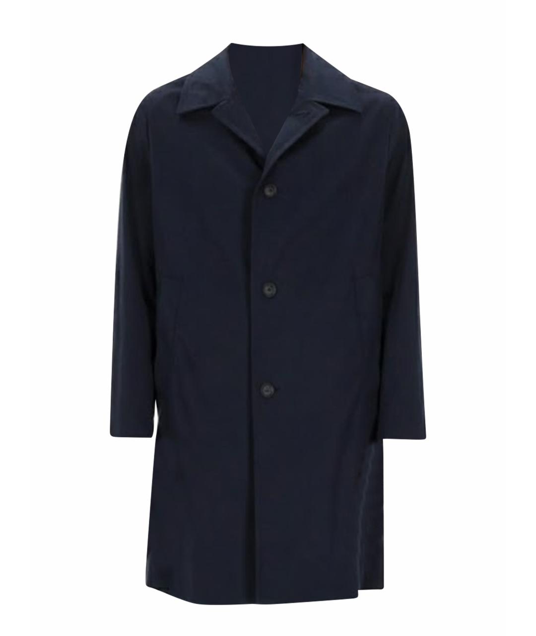 HUGO BOSS Синий хлопковый тренч / плащ, фото 1
