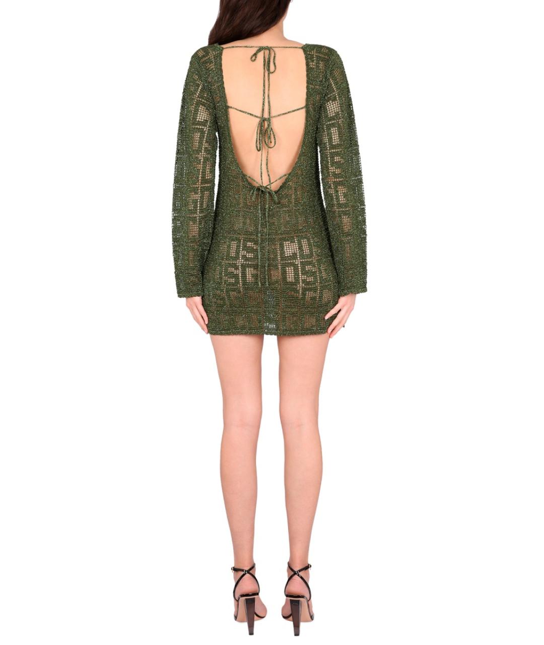 GCDS Хаки вискозное платье, фото 3