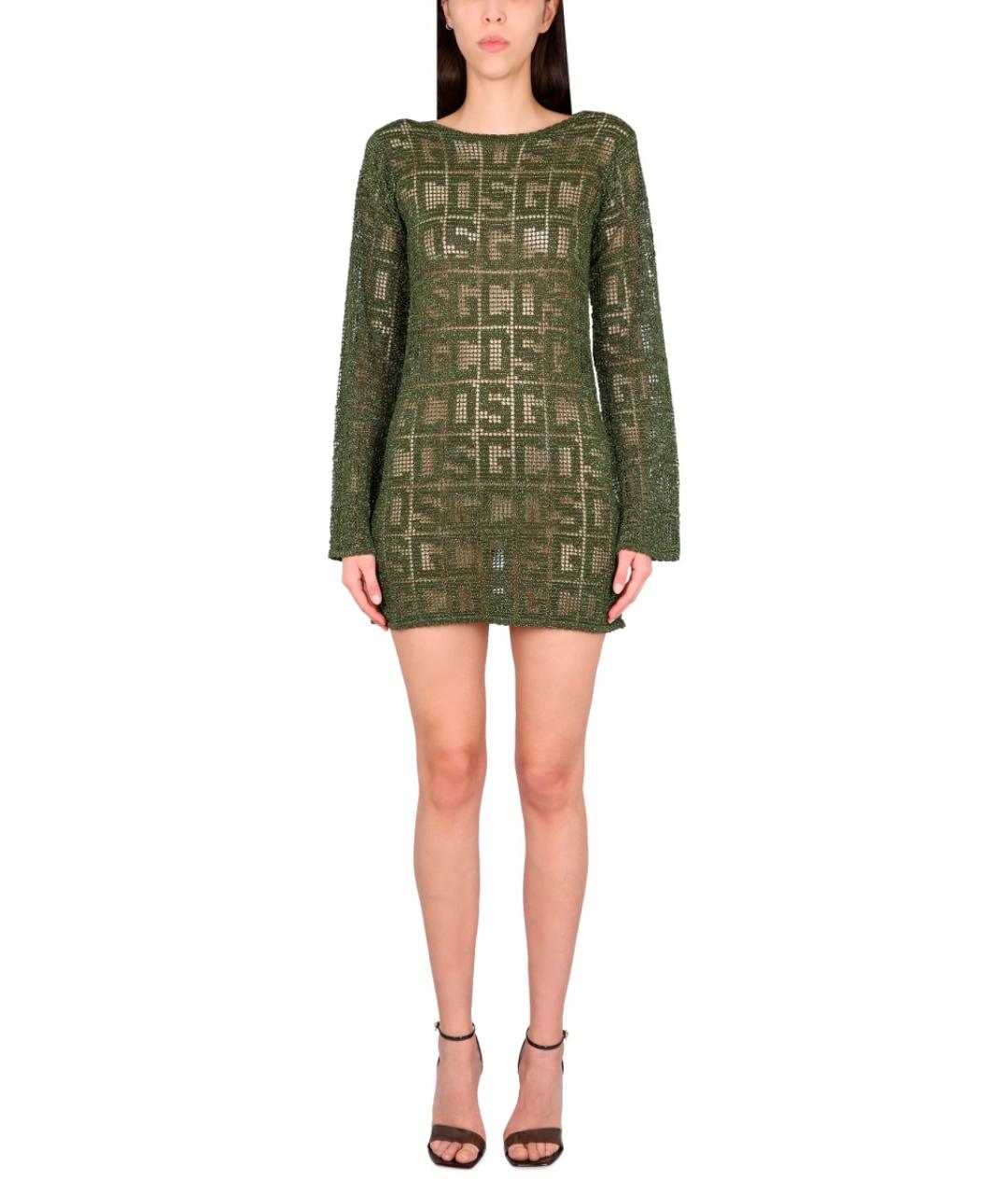 GCDS Хаки вискозное платье, фото 5