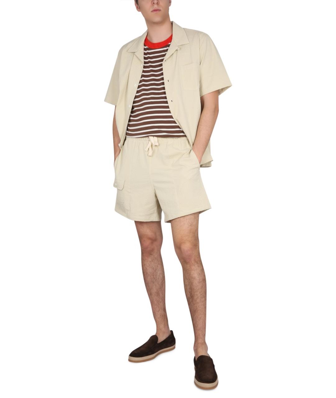 HOWLIN Бежевые хлопковые шорты, фото 2