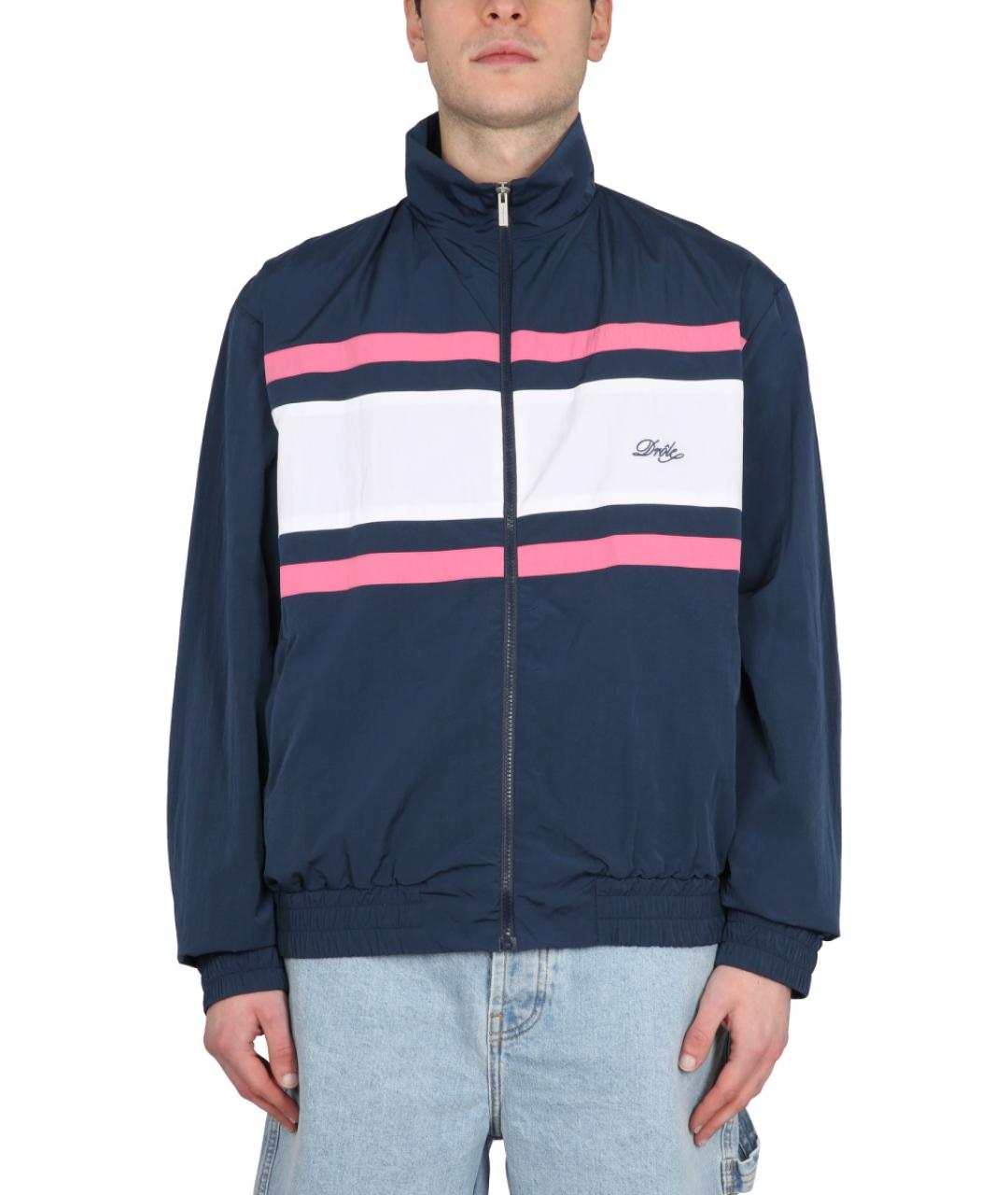 Drole de Monsieur Синяя полиамидовая куртка, фото 5