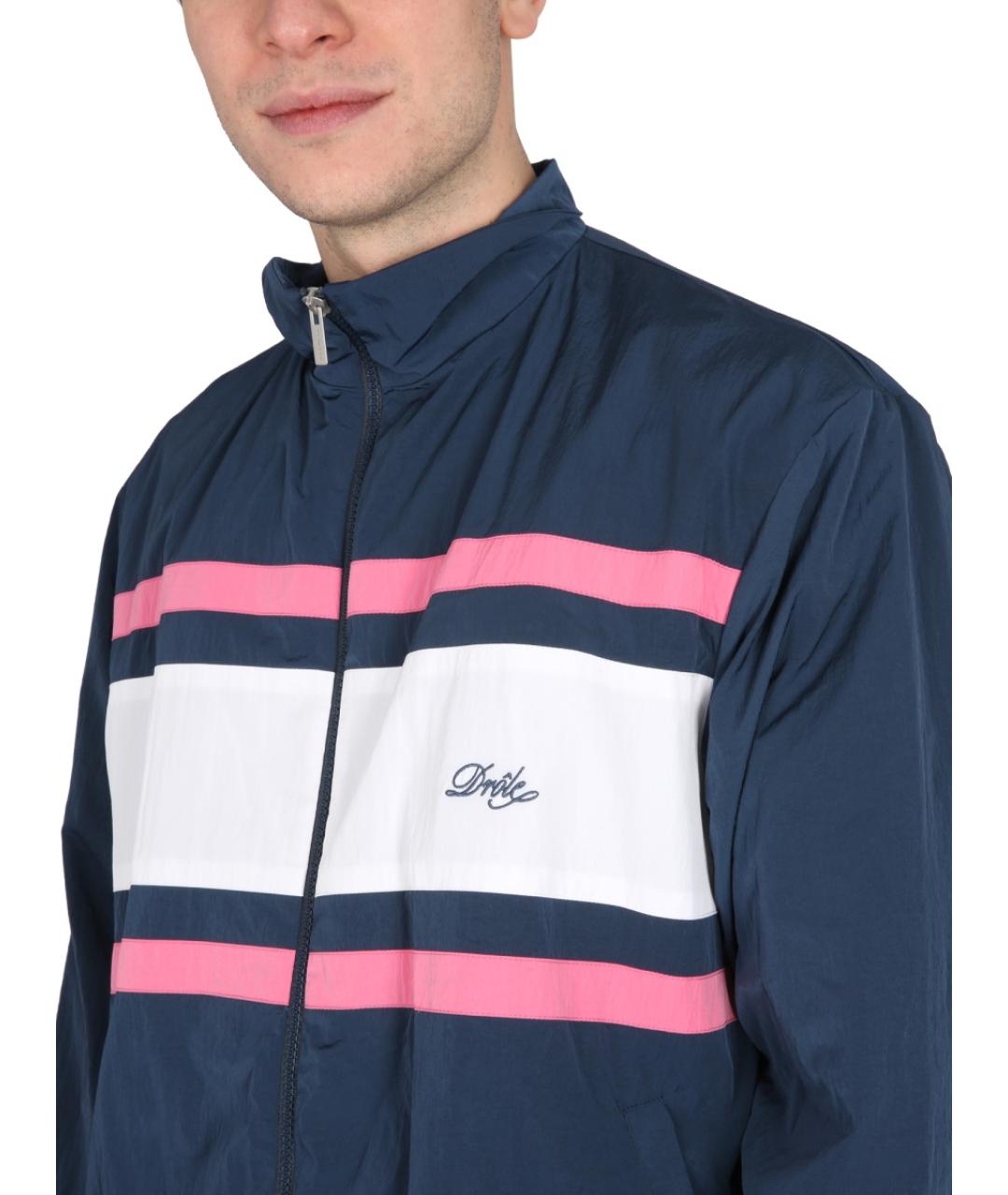 Drole de Monsieur Синяя полиамидовая куртка, фото 4