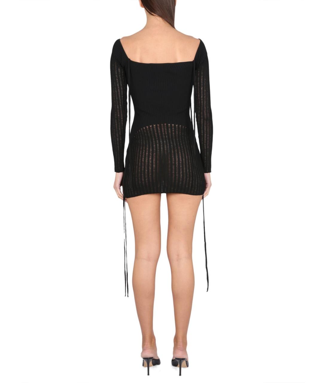 ANDREADAMO Черное вискозное платье, фото 3