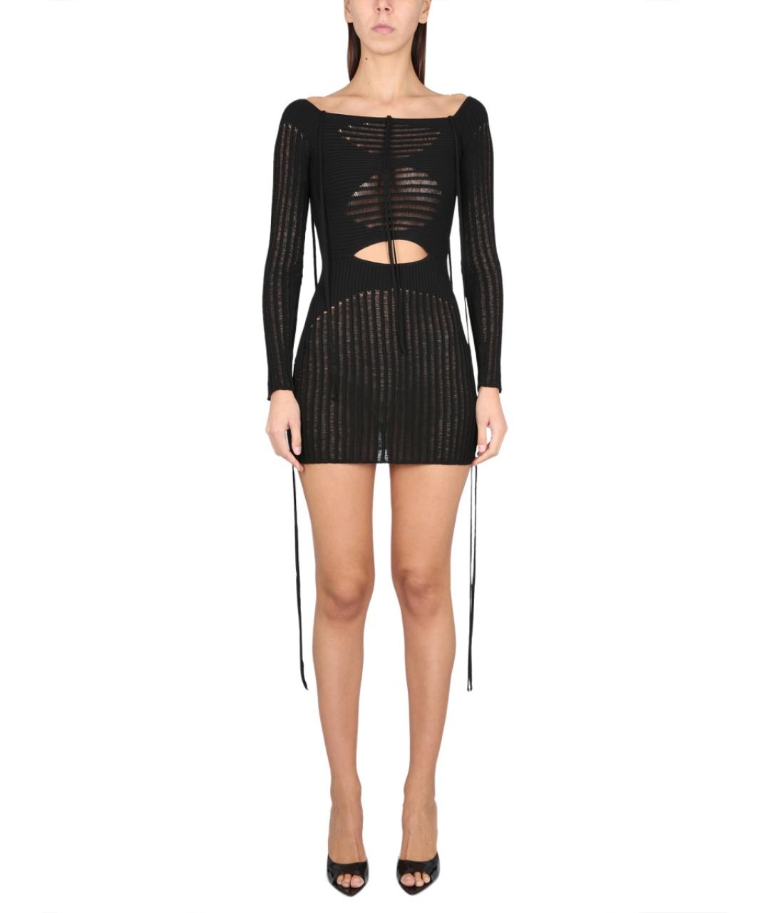 ANDREADAMO Черное вискозное платье, фото 5