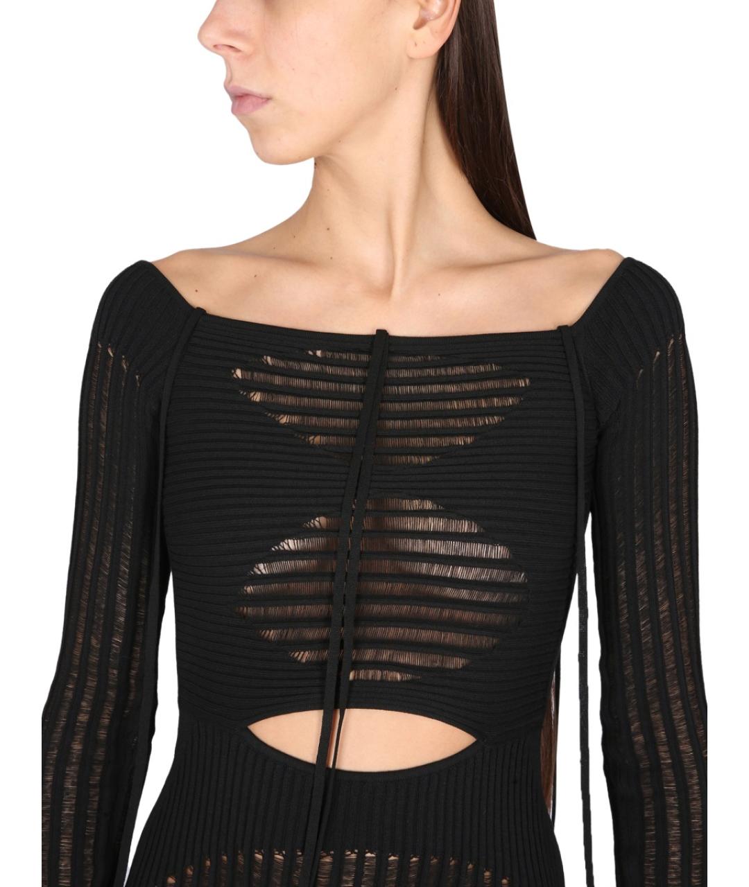 ANDREADAMO Черное вискозное платье, фото 4