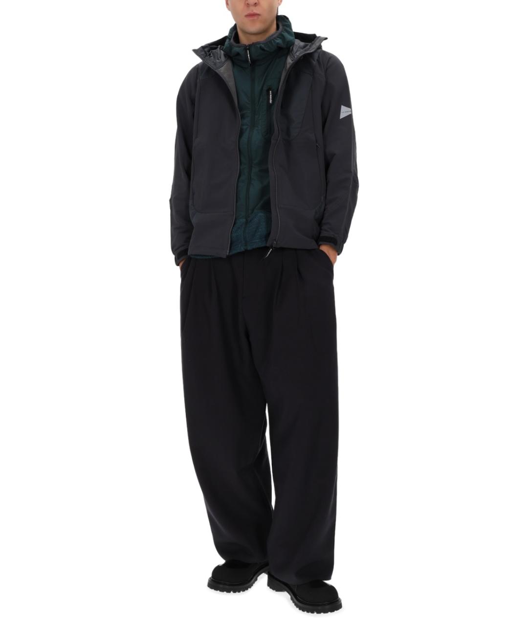 AND WANDER Антрацитовая полиамидовая куртка, фото 3