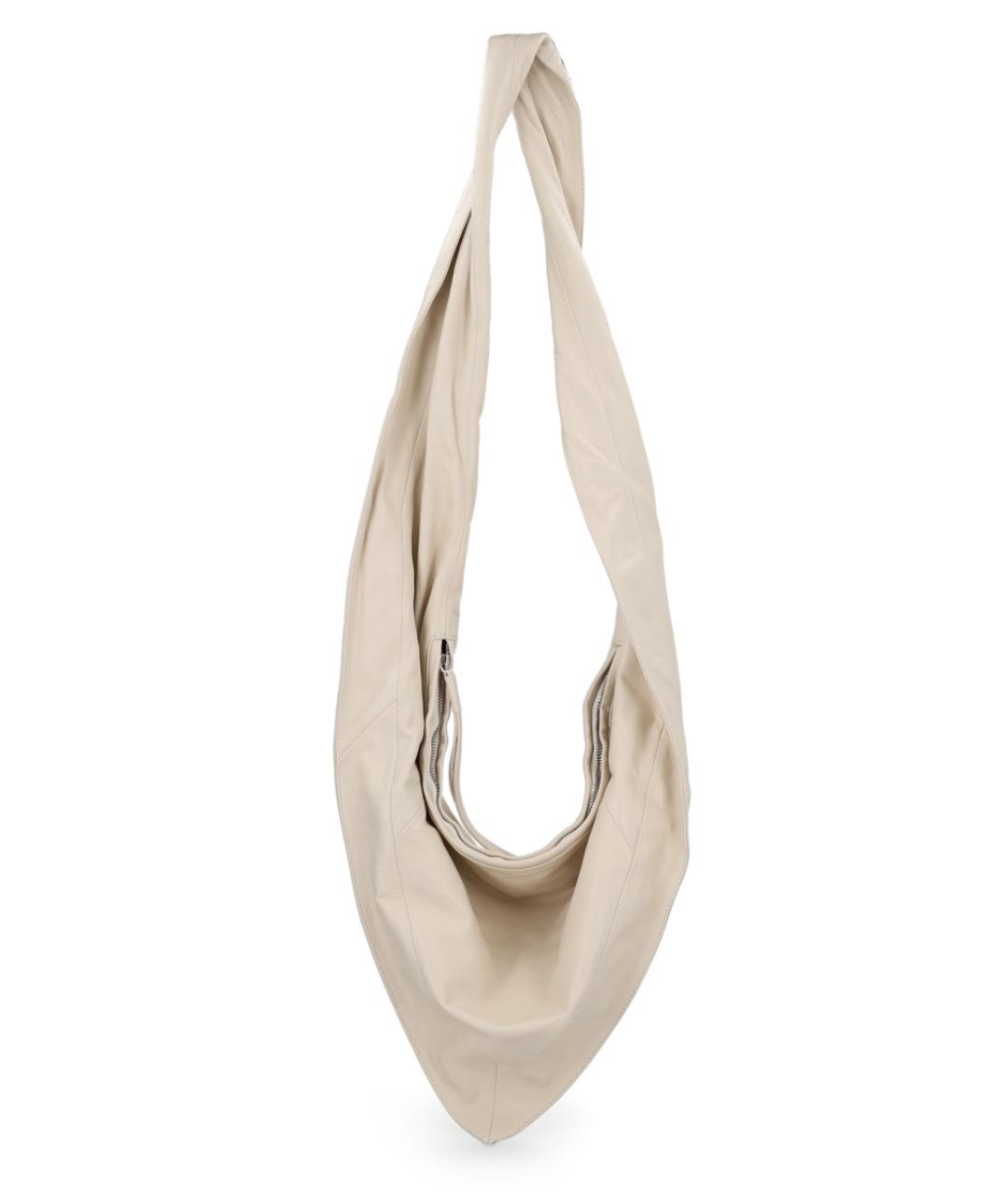 LEMAIRE Бежевая кожаная сумка через плечо, фото 1